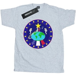 textil Hombre Camisetas manga larga Nasa Classic Globe Astronauts Gris