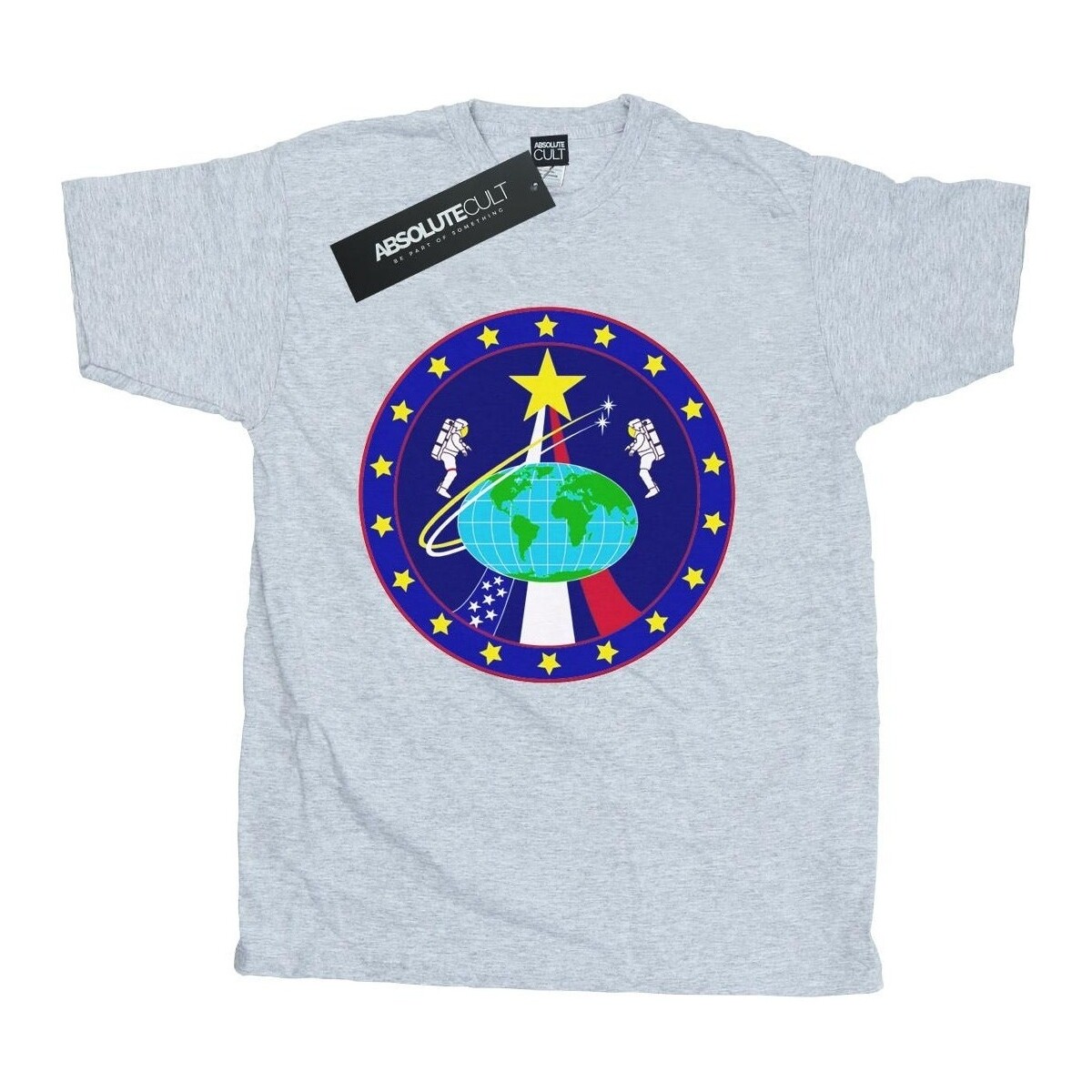 textil Hombre Camisetas manga larga Nasa Classic Globe Astronauts Gris