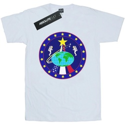 textil Hombre Camisetas manga larga Nasa Classic Globe Astronauts Blanco