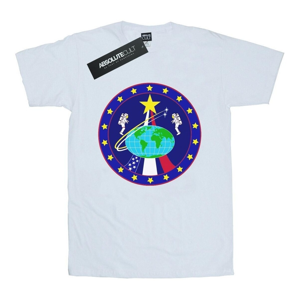 textil Hombre Camisetas manga larga Nasa Classic Globe Astronauts Blanco