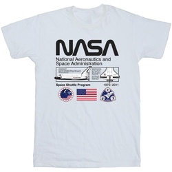 textil Hombre Camisetas manga larga Nasa Space Admin Blanco