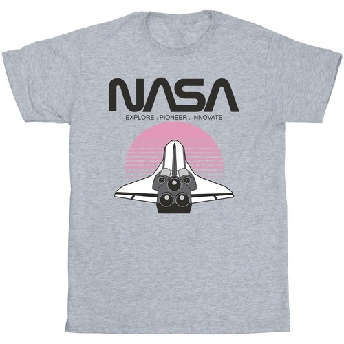 textil Hombre Camisetas manga larga Nasa Space Shuttle Sunset Gris