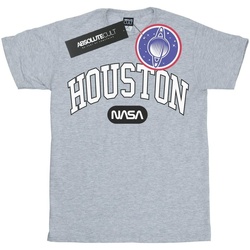 textil Hombre Camisetas manga larga Nasa Houston Collegiate Gris