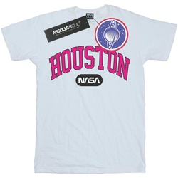 textil Hombre Camisetas manga larga Nasa Houston Collegiate Blanco
