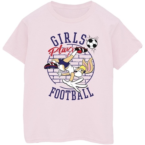 textil Mujer Camisetas manga larga Dessins Animés Lola Bunny Girls Play Football Rojo