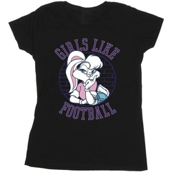 textil Mujer Camisetas manga larga Dessins Animés Lola Bunny Girls Like Football Negro