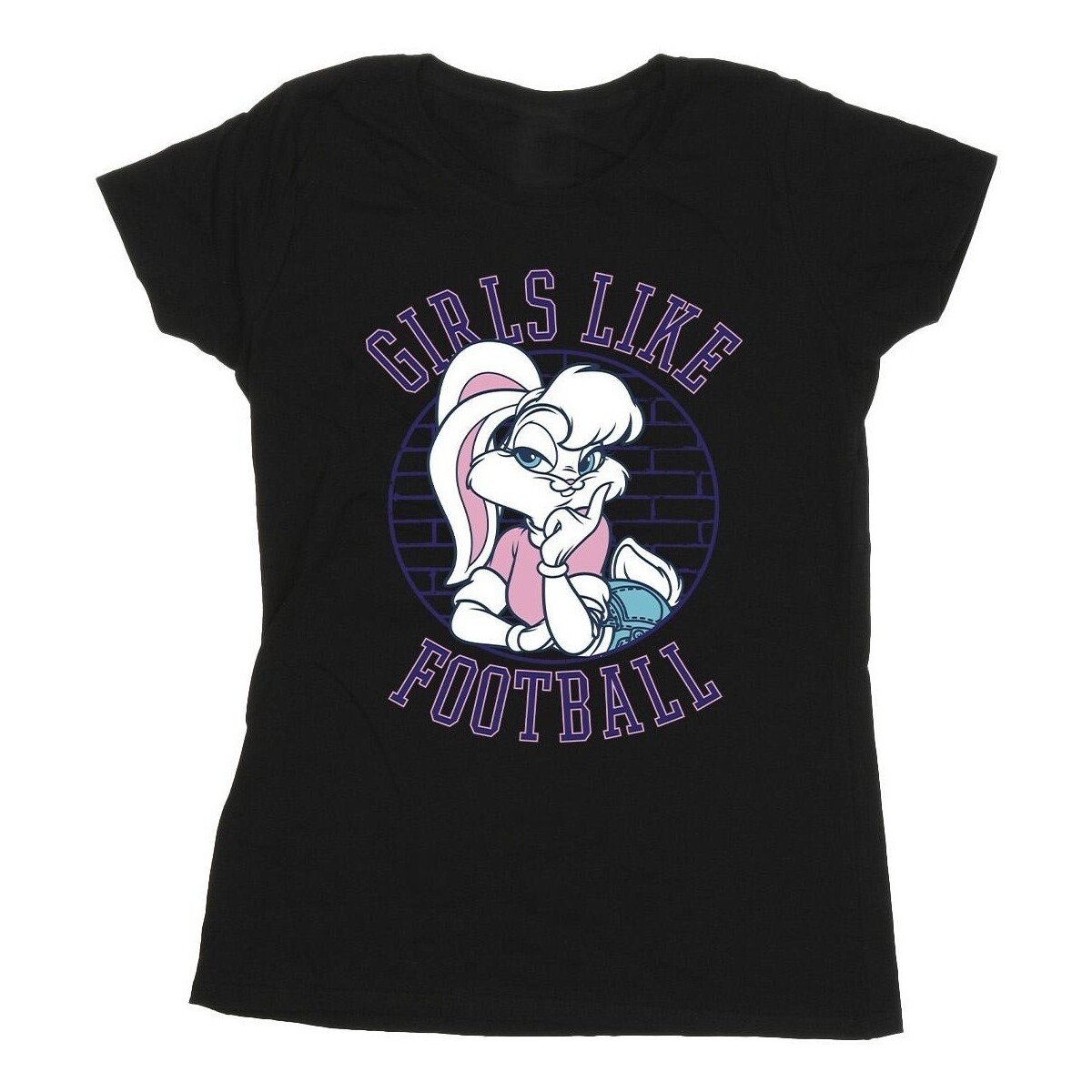 textil Mujer Camisetas manga larga Dessins Animés Lola Bunny Girls Like Football Negro