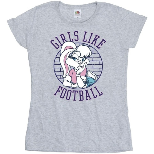 textil Mujer Camisetas manga larga Dessins Animés Lola Bunny Girls Like Football Gris