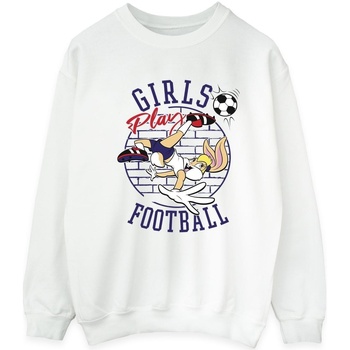 textil Hombre Sudaderas Dessins Animés Lola Bunny Girls Play Football Blanco