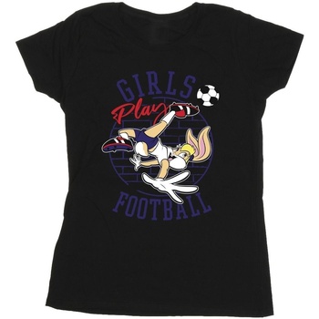 textil Mujer Camisetas manga larga Dessins Animés Lola Bunny Girls Play Football Negro