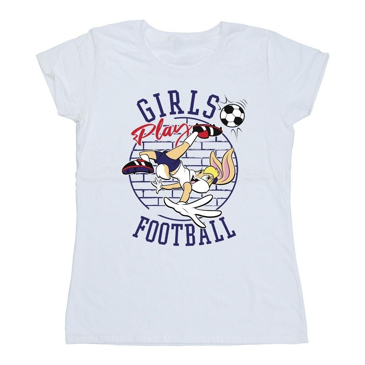 textil Mujer Camisetas manga larga Dessins Animés Lola Bunny Girls Play Football Blanco