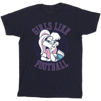 textil Niño Tops y Camisetas Dessins Animés Lola Bunny Girls Like Football Azul