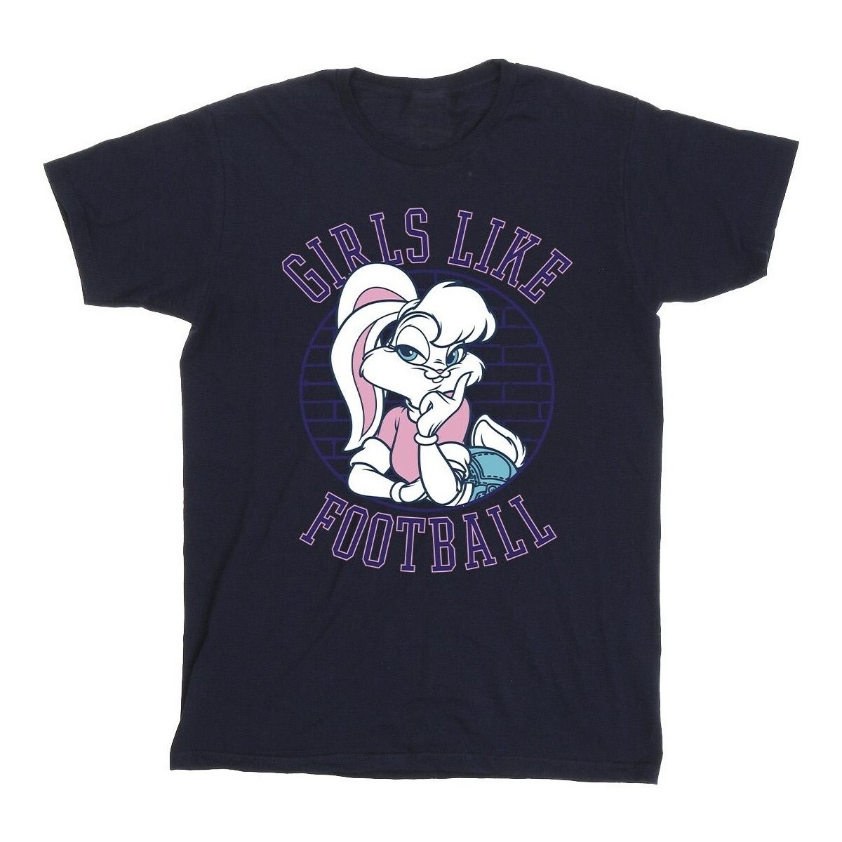textil Niño Camisetas manga corta Dessins Animés Lola Bunny Girls Like Football Azul