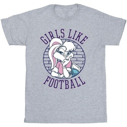 textil Niño Camisetas manga corta Dessins Animés Lola Bunny Girls Like Football Gris