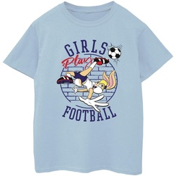 textil Niño Tops y Camisetas Dessins Animés Lola Bunny Girls Play Football Azul
