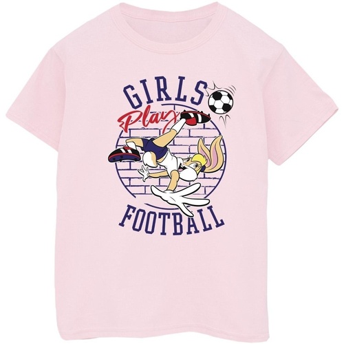textil Niño Camisetas manga corta Dessins Animés Lola Bunny Girls Play Football Rojo