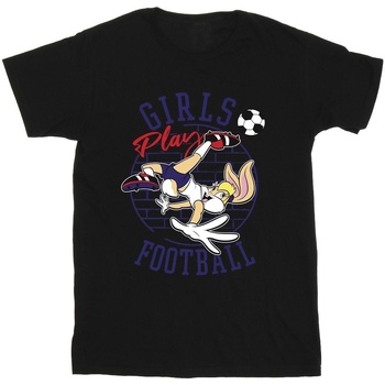 textil Niño Camisetas manga corta Dessins Animés Lola Bunny Girls Play Football Negro