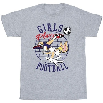 textil Niño Tops y Camisetas Dessins Animés Lola Bunny Girls Play Football Gris