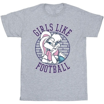 textil Hombre Camisetas manga larga Dessins Animés Lola Bunny Girls Like Football Gris