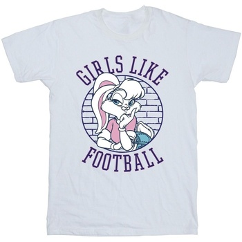 textil Hombre Camisetas manga larga Dessins Animés Lola Bunny Girls Like Football Blanco