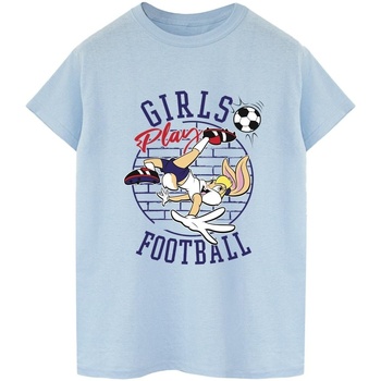 textil Hombre Camisetas manga larga Dessins Animés Lola Bunny Girls Play Football Azul
