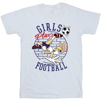 textil Hombre Camisetas manga larga Dessins Animés Lola Bunny Girls Play Football Blanco