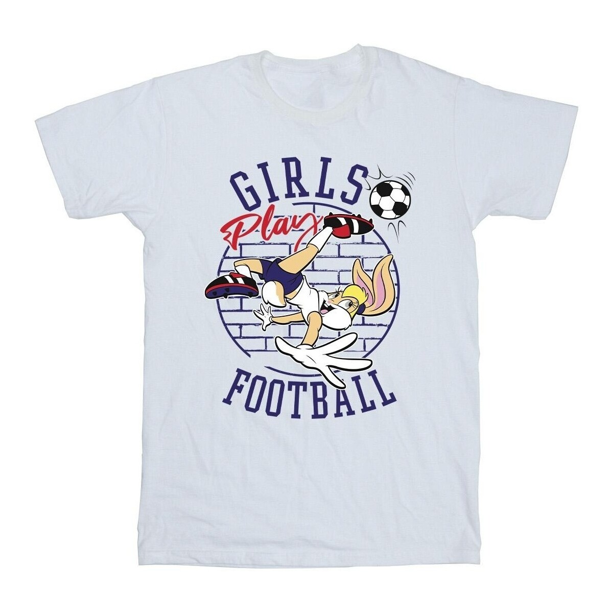 textil Hombre Camisetas manga larga Dessins Animés Lola Bunny Girls Play Football Blanco