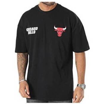 textil Camisetas manga corta New-Era NBA Large Graphic Chicago Bulls  60424458 Negro