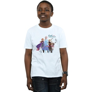 textil Niño Camisetas manga corta Disney Frozen 2 Lead With Courage Blanco