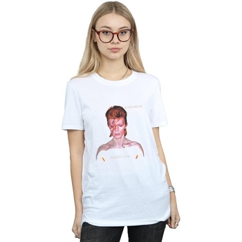 textil Mujer Camisetas manga larga David Bowie BI18858 Blanco