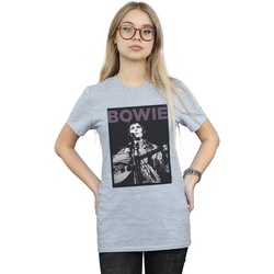 textil Mujer Camisetas manga larga David Bowie Rock Poster Gris