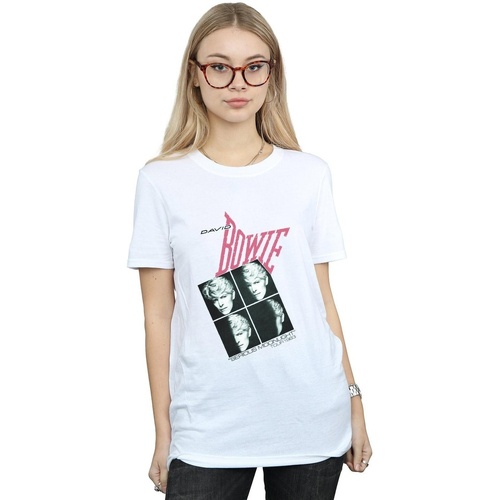 textil Mujer Camisetas manga larga David Bowie BI19022 Blanco