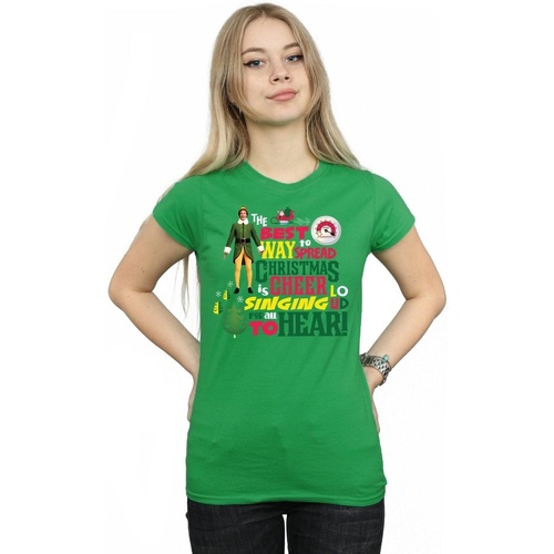 textil Mujer Camisetas manga larga Elf BI19026 Verde