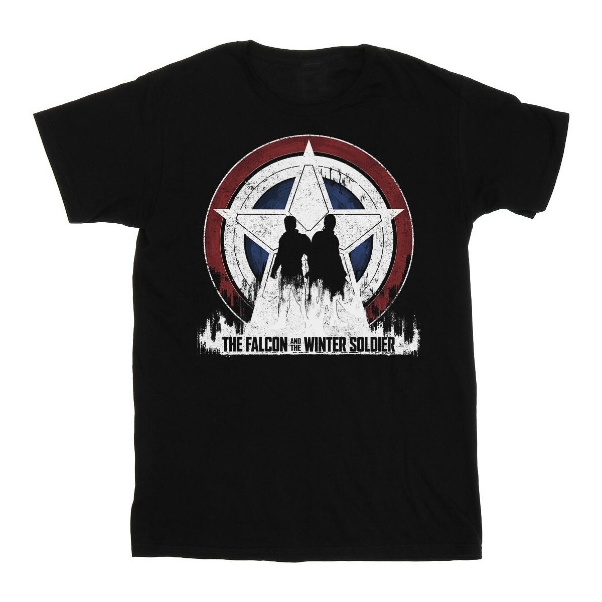 textil Niño Camisetas manga corta Marvel The Falcon And The Winter Soldier Star Silhouettes Negro