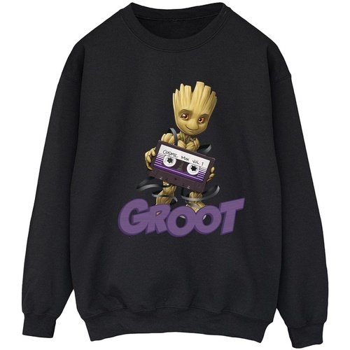 textil Mujer Sudaderas Guardians Of The Galaxy Groot Casette Negro