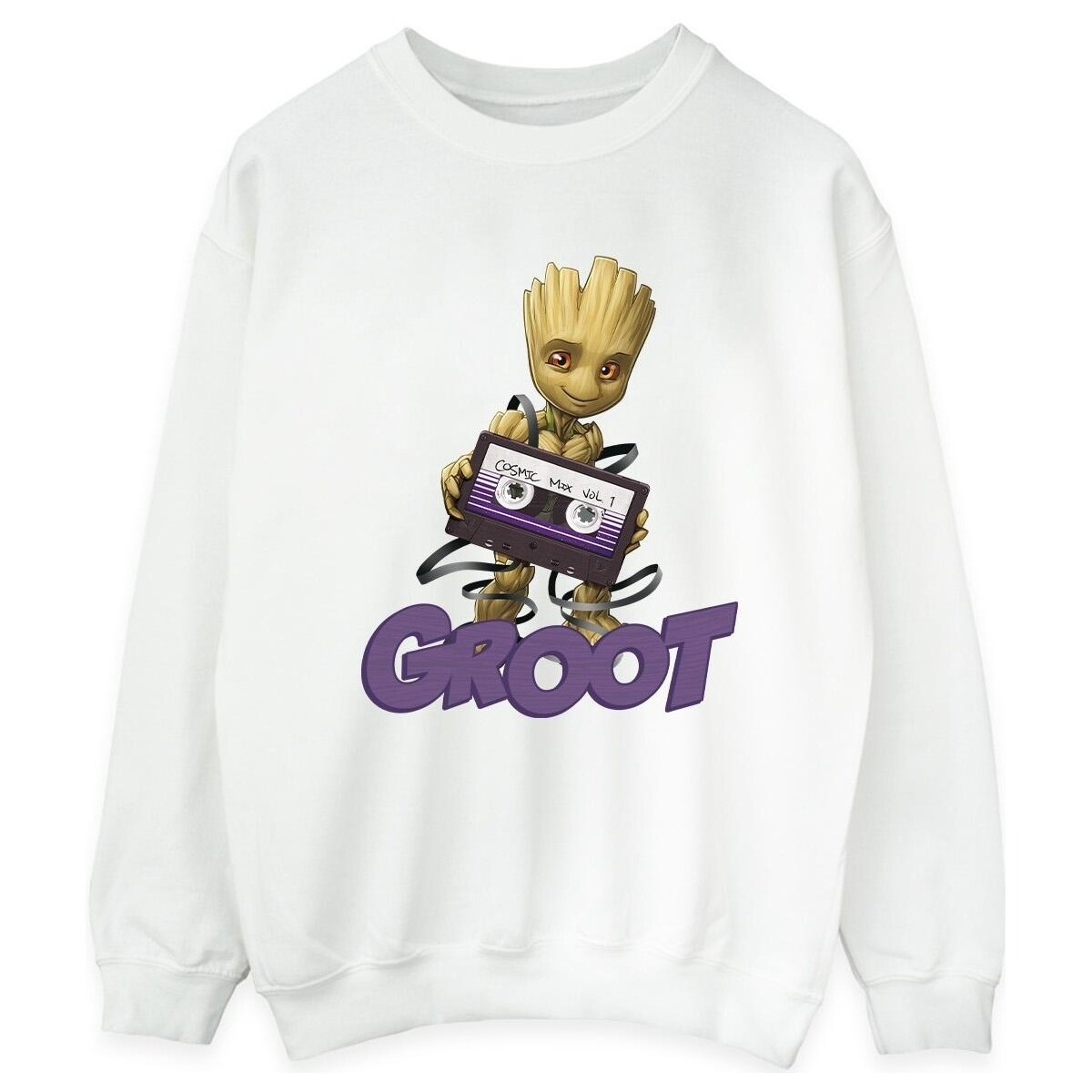 textil Mujer Sudaderas Guardians Of The Galaxy Groot Casette Blanco