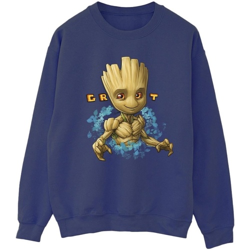 textil Mujer Sudaderas Guardians Of The Galaxy Groot Flowers Azul