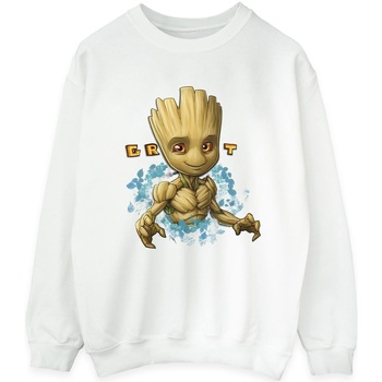 textil Mujer Sudaderas Guardians Of The Galaxy Groot Flowers Blanco
