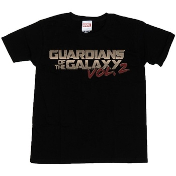 textil Niño Camisetas manga corta Marvel Guardians Of The Galaxy Retro Logo Negro