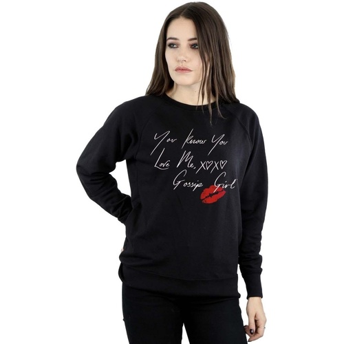 textil Mujer Sudaderas Gossip Girl You Know You Love Me Negro