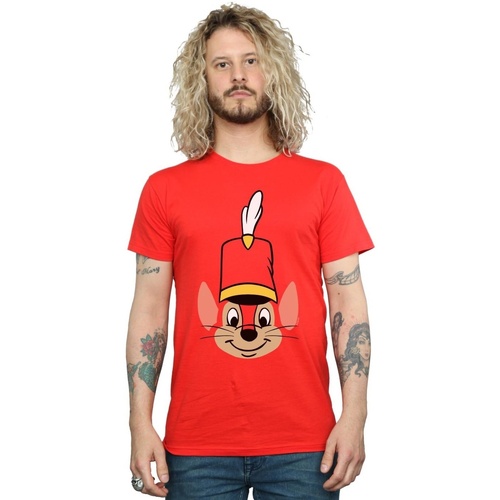 textil Hombre Camisetas manga larga Disney Dumbo Timothy Q Mouse Rojo