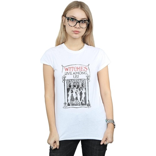 textil Mujer Camisetas manga larga Fantastic Beasts Witches Live Among Us Blanco