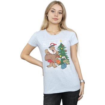 textil Mujer Camisetas manga larga The Flintstones Christmas Fair Isle Gris
