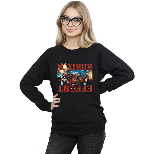 textil Mujer Sudaderas Marvel Deadpool Maximum Effort Negro