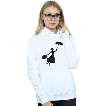 textil Mujer Sudaderas Disney Mary Poppins Flying Silhouette Blanco
