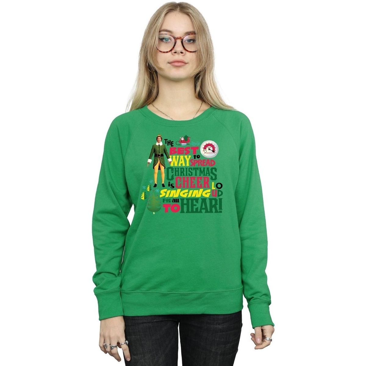 textil Mujer Sudaderas Elf Christmas Cheer Verde