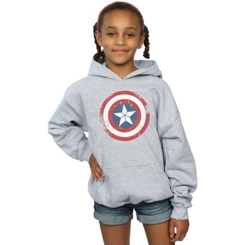 textil Niña Sudaderas Marvel Captain America Civil War Distressed Shield Gris