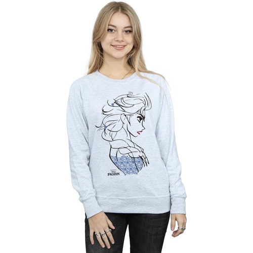 textil Mujer Sudaderas Disney Frozen Elsa Sketch Gris
