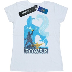 textil Mujer Camisetas manga larga Disney Aladdin Movie Unleash The Power Blanco