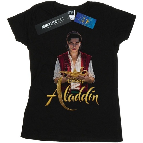 textil Mujer Camisetas manga larga Disney Aladdin Movie Aladdin Photo Negro